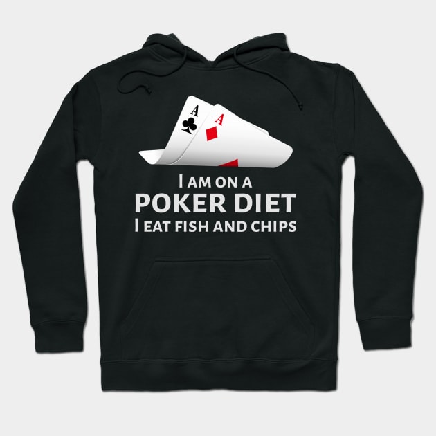 Funny No Limit Texas Holdem Poker Player Gift - Poker Diet Hoodie by Styr Designs